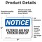 Signmission Filtered Air Box Sticker End Up, 7 in W x Rectangle, Vinyl Decal OS-2PACK-NS-D-57-L-12503 - alternate 6